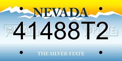 41488T2 Nevada License Plate