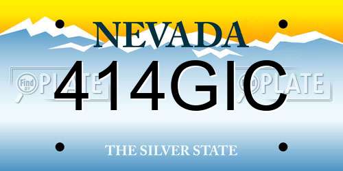 414GIC Nevada License Plate