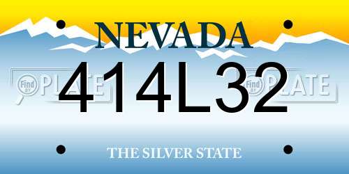 414L32 Nevada License Plate