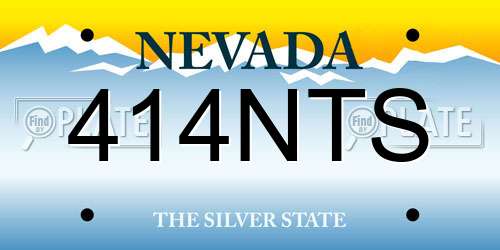 414NTS Nevada License Plate