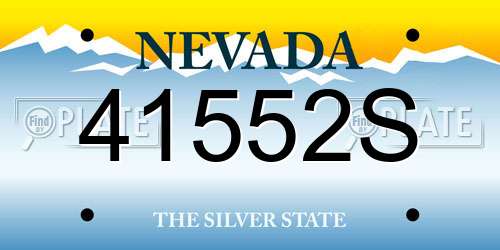 41552S Nevada License Plate