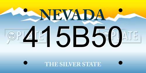 415B50 Nevada License Plate