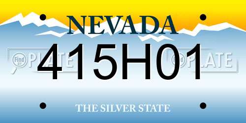 415H01 Nevada License Plate