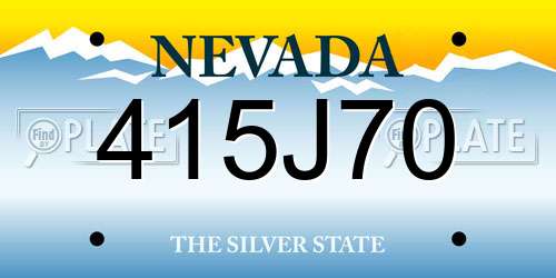 415J70 Nevada License Plate