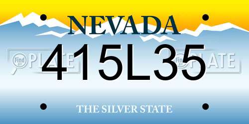 415L35 Nevada License Plate