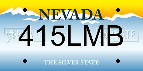 415LMB Nevada License Plate