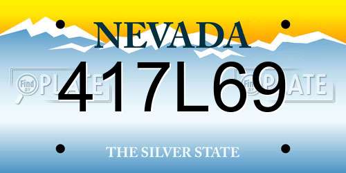 417L69 Nevada License Plate