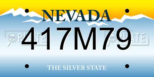 417M79 Nevada License Plate