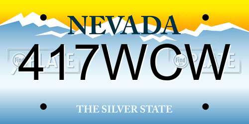 417WCW Nevada License Plate