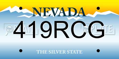 419RCG Nevada License Plate