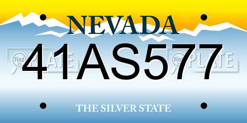 41AS577 Nevada License Plate