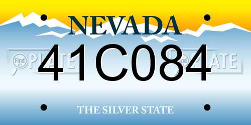 41C084 Nevada License Plate