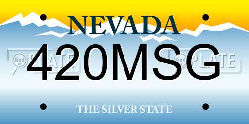 420MSG Nevada License Plate