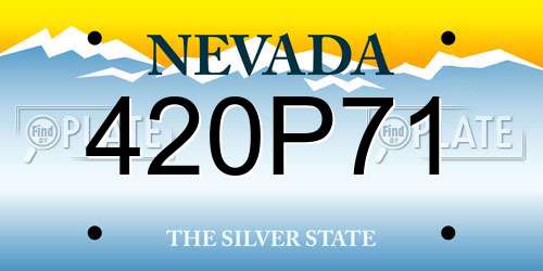 420P71 Nevada License Plate