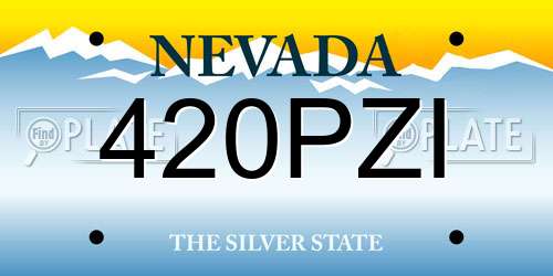 420PZI Nevada License Plate