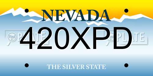 420XPD Nevada License Plate