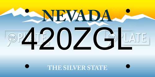 420ZGL Nevada License Plate
