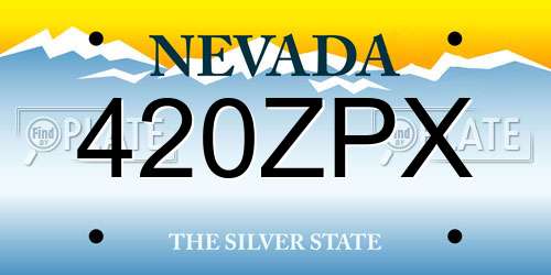420ZPX Nevada License Plate