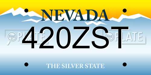 420ZST Nevada License Plate
