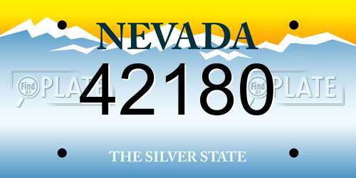 42180 Nevada License Plate