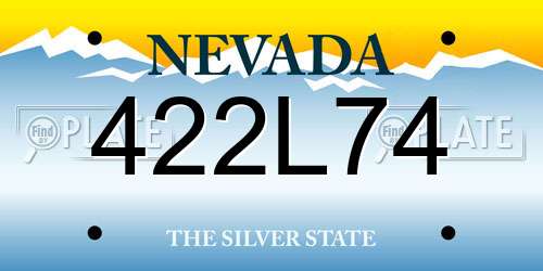 422L74 Nevada License Plate