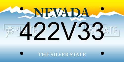422V33 Nevada License Plate