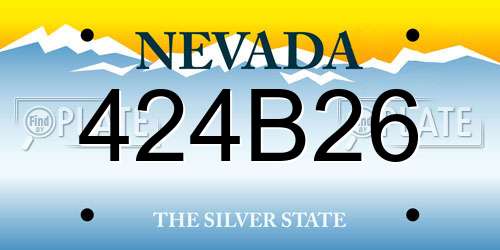 424B26 Nevada License Plate