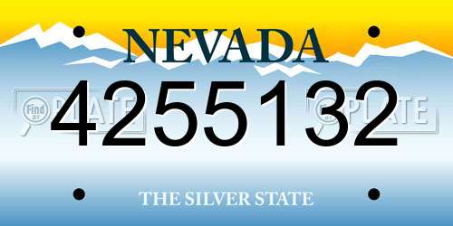 4255132 Nevada License Plate