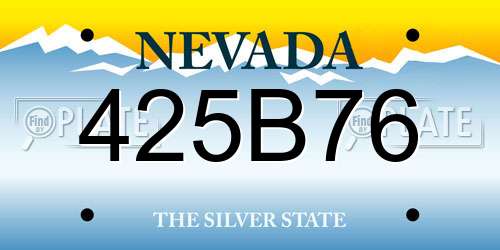 425B76 Nevada License Plate