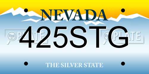 425STG Nevada License Plate