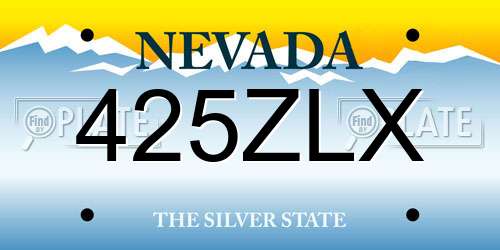 425ZLX Nevada License Plate