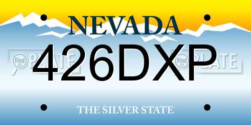426DXP Nevada License Plate
