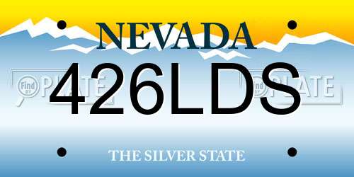 426LDS Nevada License Plate