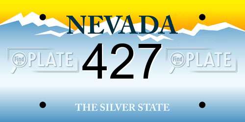 427 Nevada License Plate