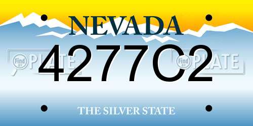 4277C2 Nevada License Plate
