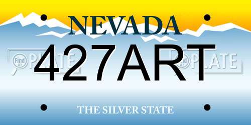 427ART Nevada License Plate