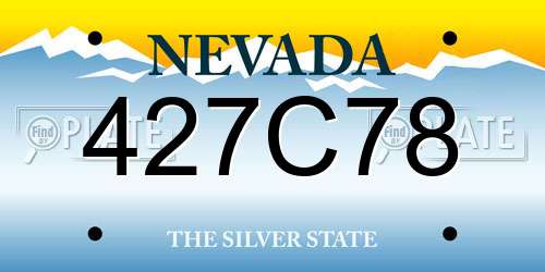 427C78 Nevada License Plate