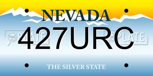 427URC Nevada License Plate
