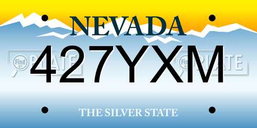 427YXM Nevada License Plate