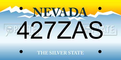 427ZAS Nevada License Plate