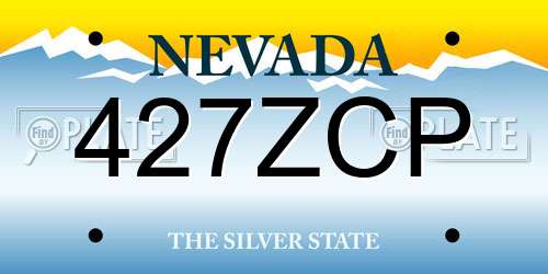 427ZCP Nevada License Plate