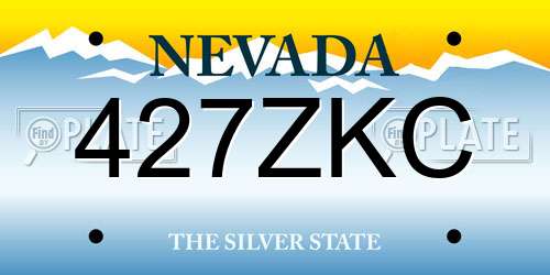 427ZKC Nevada License Plate