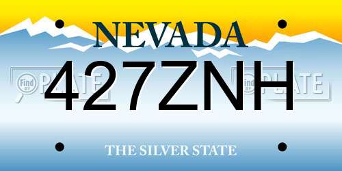427ZNH Nevada License Plate