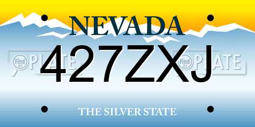 427ZXJ Nevada License Plate
