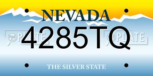 4285TQ Nevada License Plate