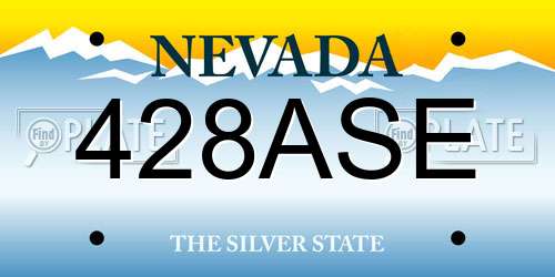 428ASE Nevada License Plate