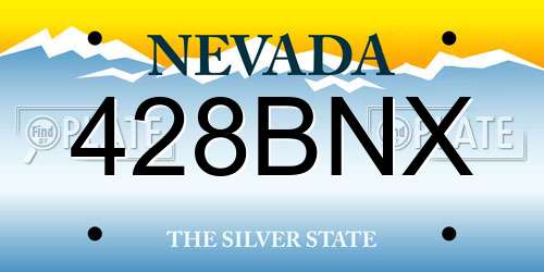 428BNX Nevada License Plate