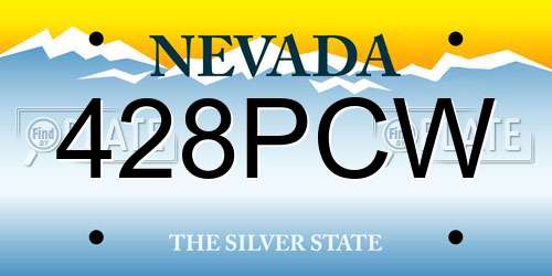 428PCW Nevada License Plate