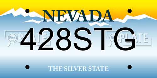 428STG Nevada License Plate