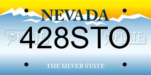 428STO Nevada License Plate